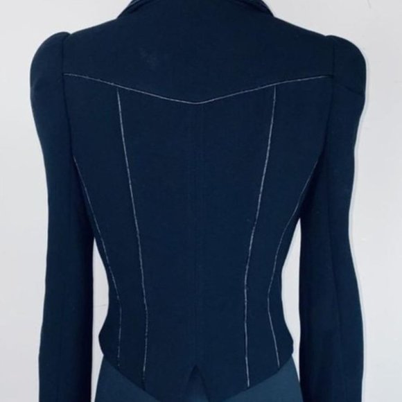 Seventy Two Changes Black Moto Zip Jacket Coat - Picture 4 of 8